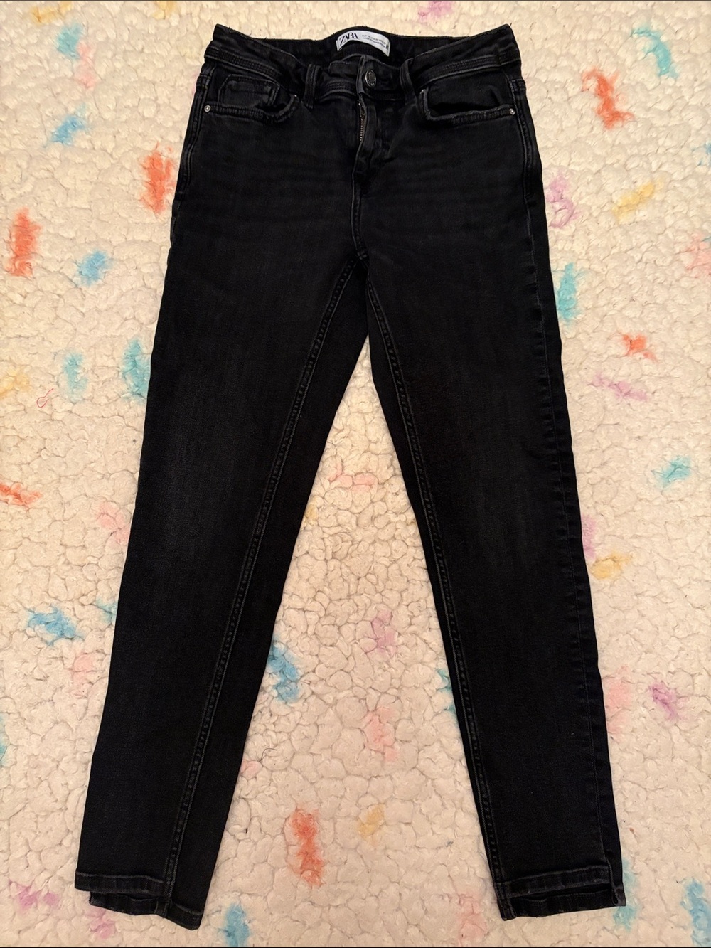 Zara Black Skinny High-Rise Jeans